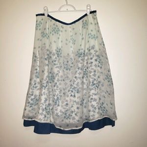 Silk overlay skirt